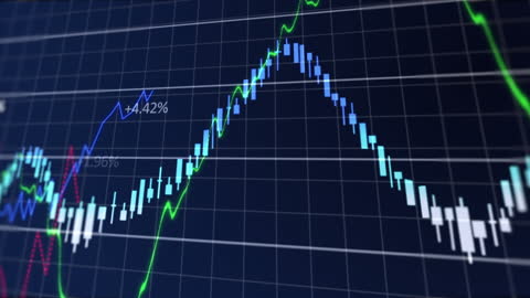 Digital Data Interface with Rising Stock Market Graph