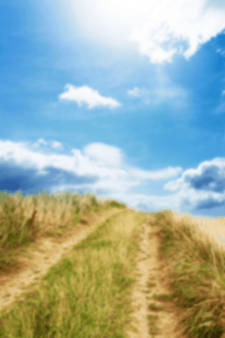 transparent blue skies over idyllic grass field pathway - Download Free Stock Videos Pikwizard.com
