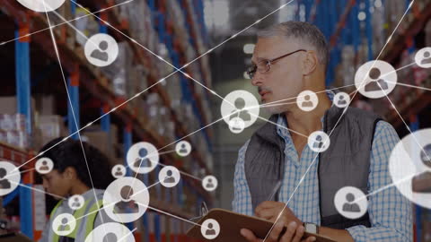 Connected Warehouse Operations with Digital Networking Overlay