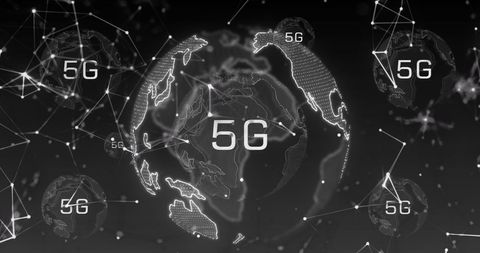 Global 5G Network with Digital Connections and Data Flow - Download Free Stock Images Pikwizard.com