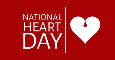 National Heart Day Celebration on Red Background - Download Free Stock Images Pikwizard.com