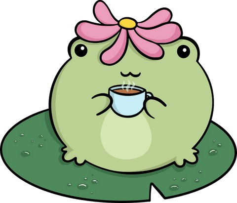 whimsical cartoon frog holding teacup on transparent background - Download Free Stock Videos Pikwizard.com