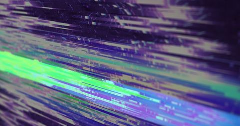 Futuristic glitch light trails with neon effects