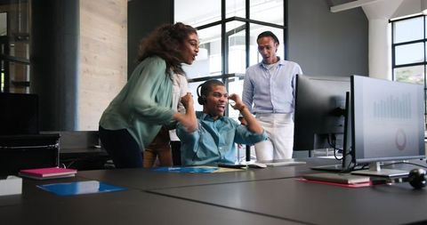 Diverse Business Team Celebrating Achievement