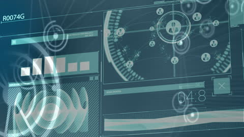 Futuristic Digital Data HUD Interface Concept