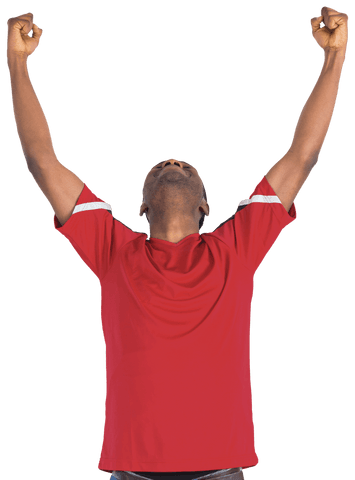 excited transparent football fan celebrating victory - Download Free Stock Videos Pikwizard.com