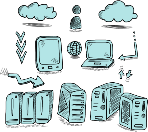 digital technology icons on transparent background in blue - Download Free Stock Videos Pikwizard.com