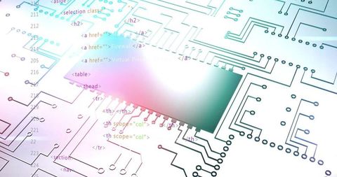 Conceptual Digital Circuit Board Illustrating Data Processing - Download Free Stock Images Pikwizard.com