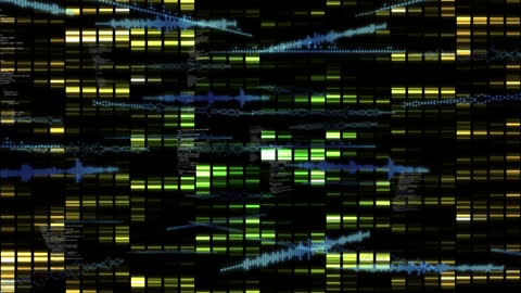 Futuristic Data Visualization with Animated Interface Elements