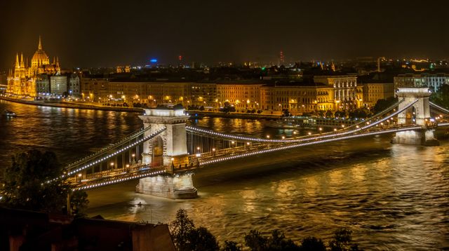 Chain Bridge in Budapest - Download Free Stock Photos Pikwizard.com