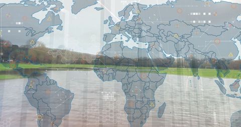 Global Technological Data and Natural Landscape - Download Free Stock Images Pikwizard.com