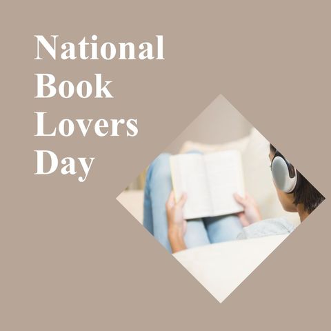 national book lovers day celebration with book and headphones - Download Free Stock Templates Pikwizard.com