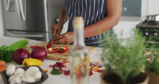 Home Cook Preparing Fresh Vegetables in Modern Kitchen - Download Free Stock Images Pikwizard.com