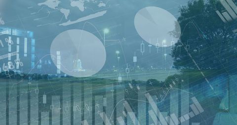 Dynamics of finance with timelapse city traffic