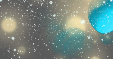 Festive Snowfall Overlay with Glowing Orbs for Celebrations - Download Free Stock Images Pikwizard.com