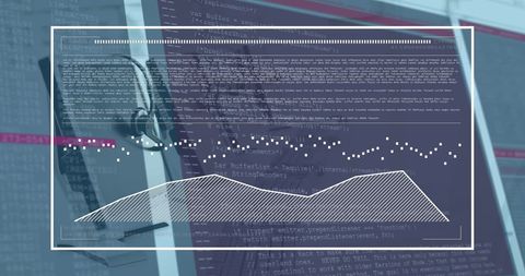 Digital Data Processing with Code and Analytical Graph - Download Free Stock Images Pikwizard.com