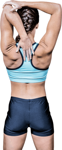 Transparent Athlete Woman Stretching Arms Fitness Concept - Download Free Stock Videos Pikwizard.com