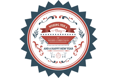 Merry Christmas Badge with Intricate Design on Transparent Background - Download Free Stock Videos Pikwizard.com