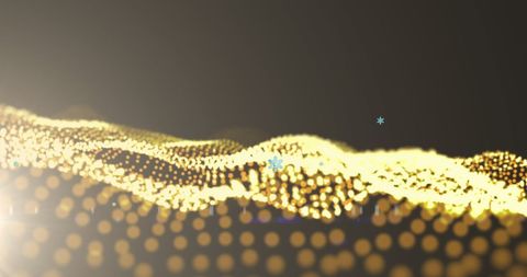 Floating Snowflakes and Golden Light Waves - Download Free Stock Images Pikwizard.com