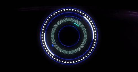 Futuristic Interactive Circular Interface with Glowing Accents - Download Free Stock Images Pikwizard.com
