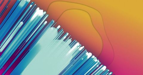 Dynamic Abstract Composition with Blue Lines on Gradient Background