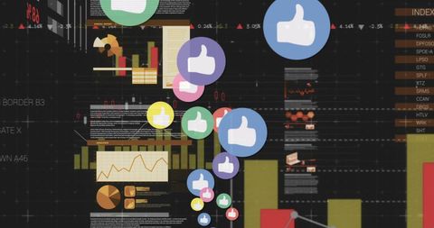 Digital Social Media Engagement With Statistical Analysis - Download Free Stock Images Pikwizard.com
