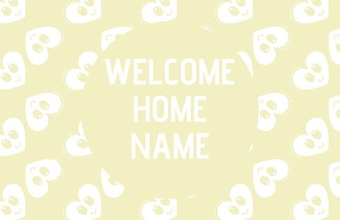 heartfelt welcome home announcement card template - Download Free Stock Templates Pikwizard.com