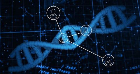 DNA Strand with Digital Interface Icons - Download Free Stock Images Pikwizard.com