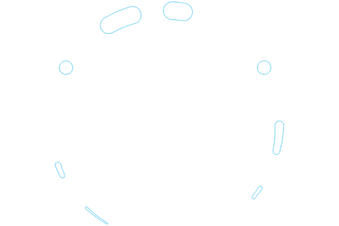 cyan geometric circles and dots on transparent background - Download Free Stock Videos Pikwizard.com