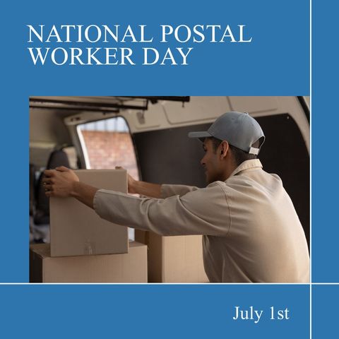 national postal worker day celebrating delivery drivers - Download Free Stock Templates Pikwizard.com