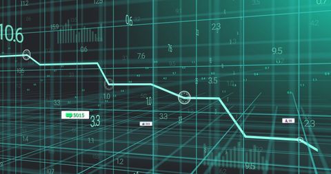Digital Financial Graph with Numerical Analysis Interface - Download Free Stock Images Pikwizard.com