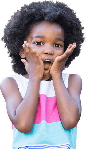 adorable child with excited expression transparent background - Download Free Stock Videos Pikwizard.com