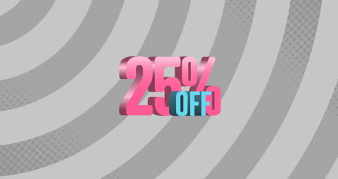 25% Off Text with Colorful Background Design Advertisement