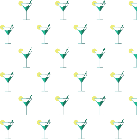 repeating green cocktail glasses with lemon on transparent background - Download Free Stock Videos Pikwizard.com