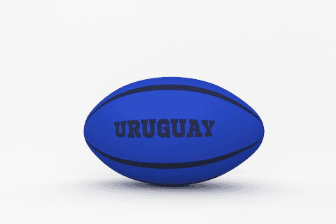 Uruguay Rugby Ball on Transparent Background Illustration