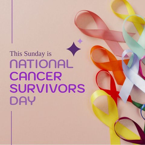 national cancer survivors day celebration with colorful ribbons - Download Free Stock Templates Pikwizard.com