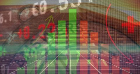 Financial Data Processing and Global Business Projection - Download Free Stock Images Pikwizard.com