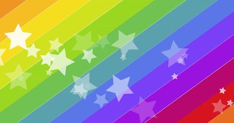 floating stars on vibrant rainbow pride background - Download Free Stock Images Pikwizard.com