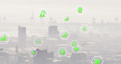 Eco-Friendly Innovations and Global Finance Concepts in Urban Skyline - Download Free Stock Images Pikwizard.com