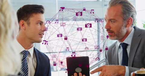 Digital Networking Conversation Between Business Colleagues