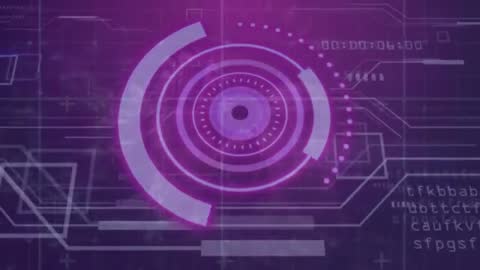 Futuristic Tech Interface with Pulsing Radar Design