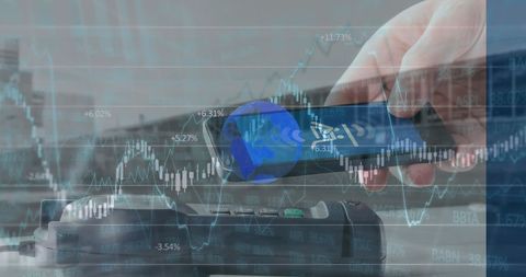 Contactless Payment and Financial Data Technology Concept