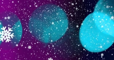 Majestic Snowflakes over Vibrant Violet Background