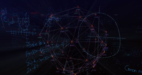 Glowing Mathematical Equations Overlay on Spinning Globe Visualizing Data - Download Free Stock Images Pikwizard.com