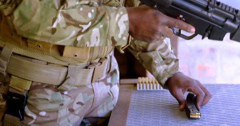 Military Soldier Loading Gun Magazine during Training - Download Free Stock Images Pikwizard.com