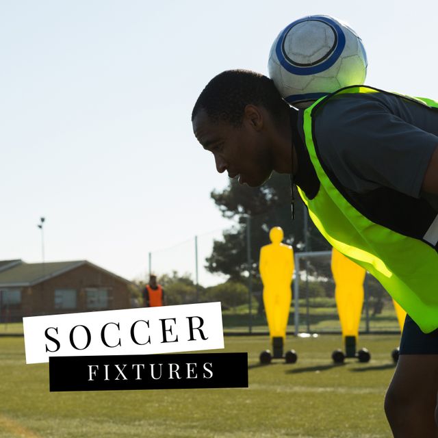 Soccer Player Practicing With Ball on Training Ground - Download Free Stock Templates Pikwizard.com