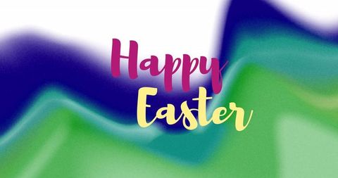 Colorful happy easter celebration greeting design