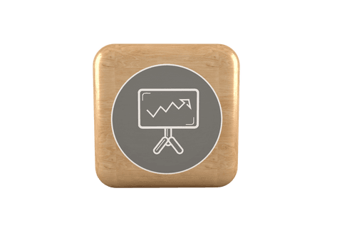 transparent graph icon displayed on a wooden block - Download Free Stock Videos Pikwizard.com