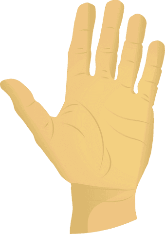 vector transparent background spread palm gesture illustration - Download Free Stock Videos Pikwizard.com