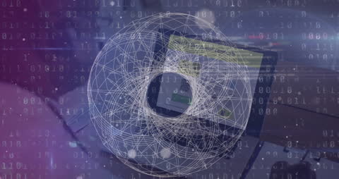 Digital Network Connections with Animated Globe Interface